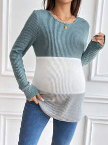 SHEIN Maternity Nursing Long Sleeve T-Shirt For Casual Wear, Autumn