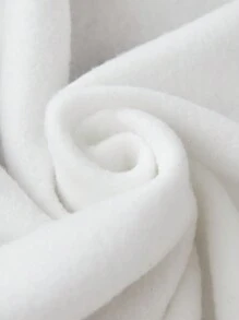 Teen Girls Cartoon Letter Graphic Sweatshirt And Elastic Waist Button Skirt Set