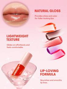 SHEGLAM Jelly Wow Ulei De Buze Colorat-Stay True Moisturizing Luciu De Buze StrăLucire Ridicată Glossy Glow Non-Lipicios ÎNgrijire Pentru Buze Mască Hidratantă Pentru Somn Machiaj Pentru Buze Absolvire Zi De NașTere Vacanță Vară Toamnă Y2K Elegant Modă Femei Marcă Machiaj Cosmetice FrumusețE Petrecere Plajă CăLăTorie Camping ÎN Aer Liber ȘCoală Campus Excursie Festivaluri Decor Cadou Cadou Trandafir Fată Cosplay Cel Mai Bun Culoare Farmec Atmosferă