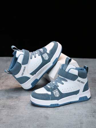 秋冬保暖内衬时尚拼色防滑鞋底运动鞋适合休闲穿着，青少年彩色运动鞋