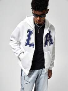 青少年男童休闲凉爽舒适连帽运动衫和长裤套装 - 黑色 - 查看 6