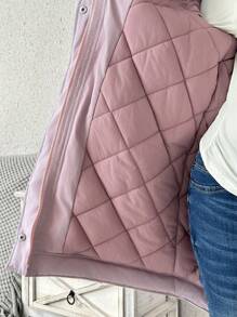 SHEIN 3-In-1 Maternity Fluffy Kangaroo Hooded Jacket Coat, For Winter