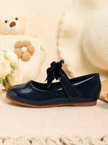 春秋时尚可爱女孩平底校鞋 - 藍色 - 查看 3