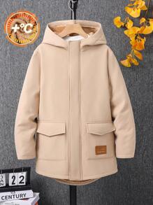 Chaqueta de forro mullido de longitud media para niño preadolescente, ropa de abrigo casual asequible adecuada para ir al trabajo, la escuela, el uso diario, los deportes y los viajes, para otoño/invierno