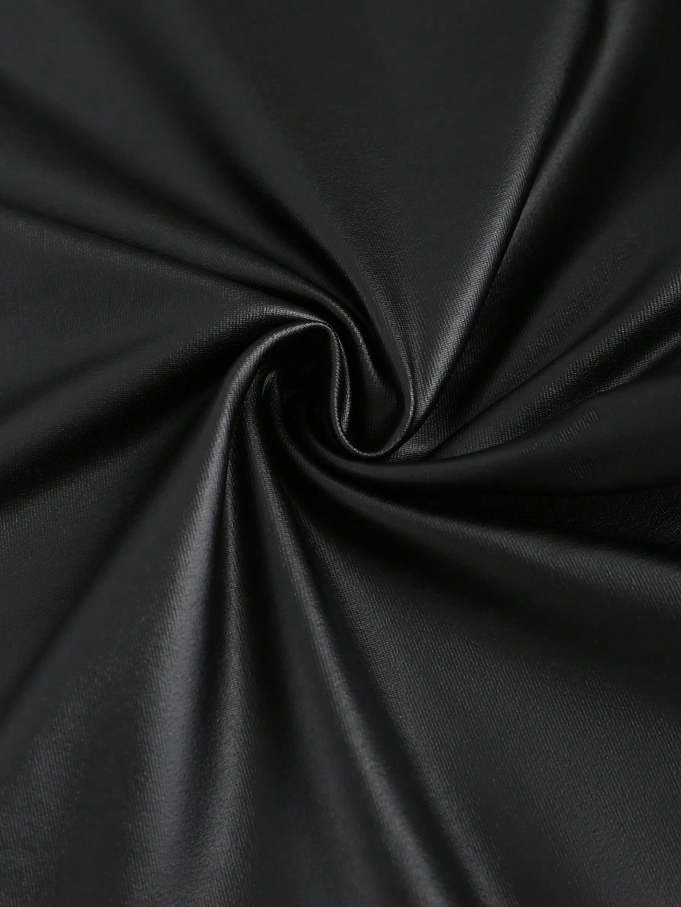 Sweetra مجموعة من الفوتة العنق المطوية وسروال PU س...