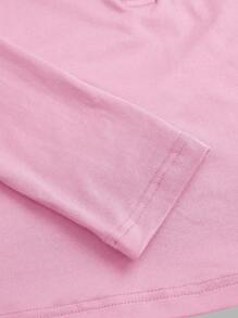 SHEIN EZwear 3 件装圆领针织套头 T 恤女款加大码黑/白/粉色适合春秋冬季