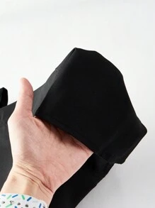 SHEIN MOD White Pleated Front Long Sleeve Fitted Ladies Blouse,Business Casual Women,90s Outfit,Fall Clothing, Clothes,Business Casual Women,Back To School,Women Blouses,Going Out Tops,Long Sleeve Shirt,Work Women Blouses, - Black - View 5