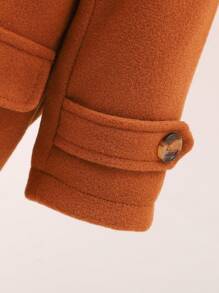 SHEIN 1 Set Baby Boy Warm Comfortable Casual British Style Gentleman Coat With Hat, Autumn/Winter - Brown - View 5