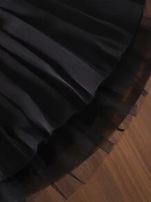 SHEIN Elladie kids 女婴 2 件套：白色蝴蝶印花衬衫和黑色百褶裙 - 粉色 - 查看 5