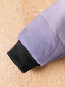 Áo khoác ngoài có mũ trùm đầu có đệm Ombre cho bé trai có in khẩu hiệu, dành cho mùa thu/đông - Nhiều màu - Xem 3