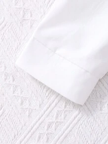 Tween Girls Academy Style Ruffle Collar Shirt And Plaid Skirt Shorts 2pcs Set, Autumn - Khaki - View 8