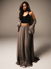 Athîral 女士纯色前扣罗纹吊带背心