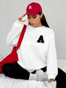 SHEIN EZwear Damen Winter Sport Sweatshirt und Leggings Set