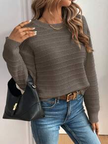 Elyressa Casual Solid Color Bow Decorated Sweater, Autumn/Winter,Long Sleeve Tops Knit Pullover Fall Outfit