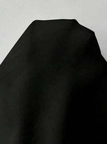 SHEIN Clasi Women Autumn Elegant Solid Color Ruffle Trim Collar & Cuff Blouse Fall Cloth For Women - Black - View 7