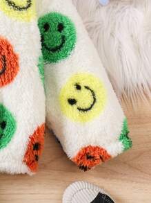 SHEIN 2 pièces/ensemble Haut en polaire réversible surdimensionné et ensemble de pantalon pour jeunes filles, convient pour le port casual en automne et hiver - Multicolore - Voir 6