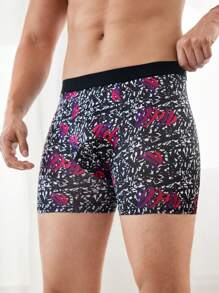 3pcs/Pack Men's Letter Graphic Elastic Waist Boxer Briefs - Multicolor - View 5