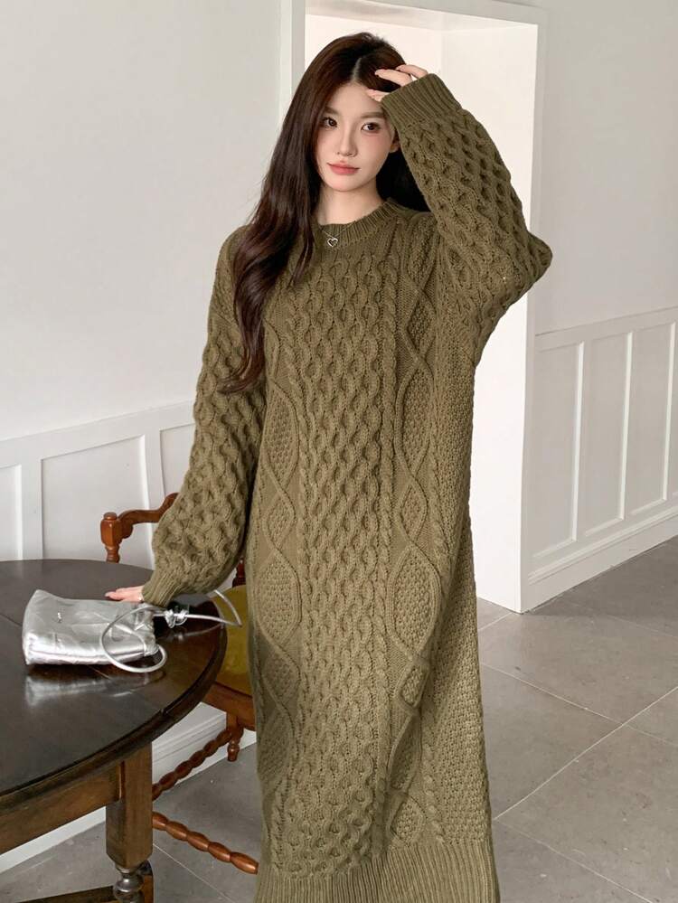 white knit long sleeve dress Women's The Breeze In My Hair White Open Knit Cover Up Mini Dress | Size: L main image 1