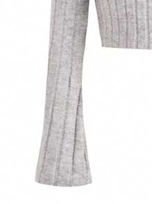 SHEIN 2pcs/Set Tween Girl/Teen Five-Pointed Star Print Denim Pants And Gray Casual Undershirt