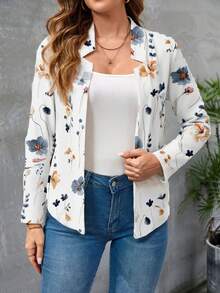EMERY ROSE 女士花卉印花休闲多用途长袖夹克 - 彩色 - 查看 3