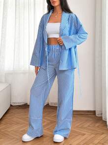 EURMUSE Blue And White Two Pieces - Blue and White - View 5