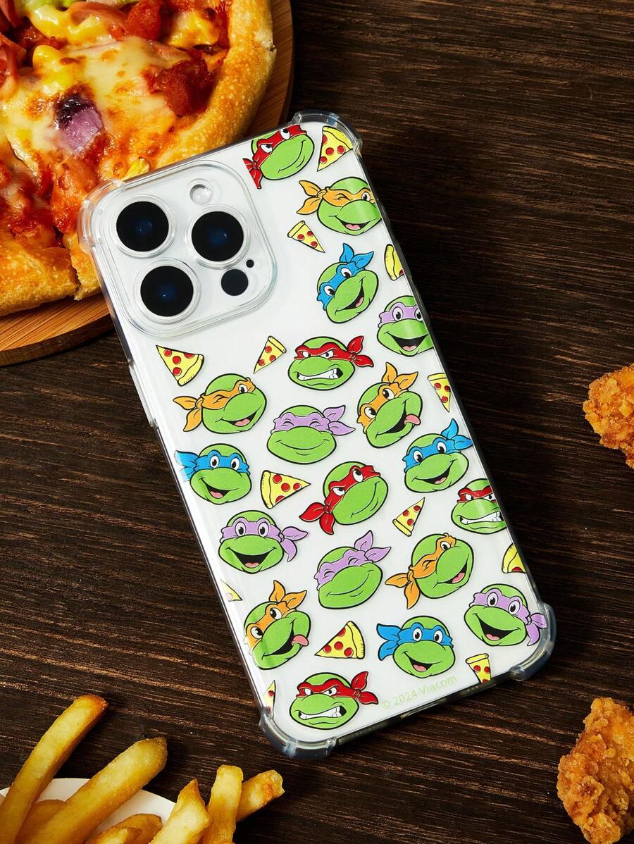 TEENAGE MUTANT NINJA TURTLES | SHEIN Leo,Raph,Mike,Donnie Printed Shockproof Phone Case, Compatible With IPhone