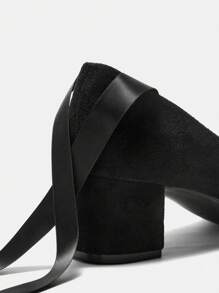 CUCCOO CURVES Wide Fit Women's Summer New Minimalist Style Plus Size Extra Wide Width Chunky Heel Square Toe Fashionable Multi-Wear Outdoor High Heels For Christmas And New Year Holiday Vibe Fall And Winter