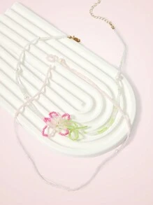 SHEIN MOD 时尚甜美串珠项链 - 度假风格 - 彩色 - 查看 1