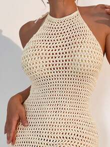 SHEIN Swim Rochie de acoperire cu Halter