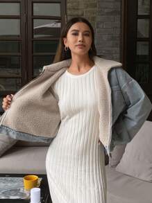 DAZY New Arrival Women Casual Cropped Denim Jacket Outerwear, Autumn