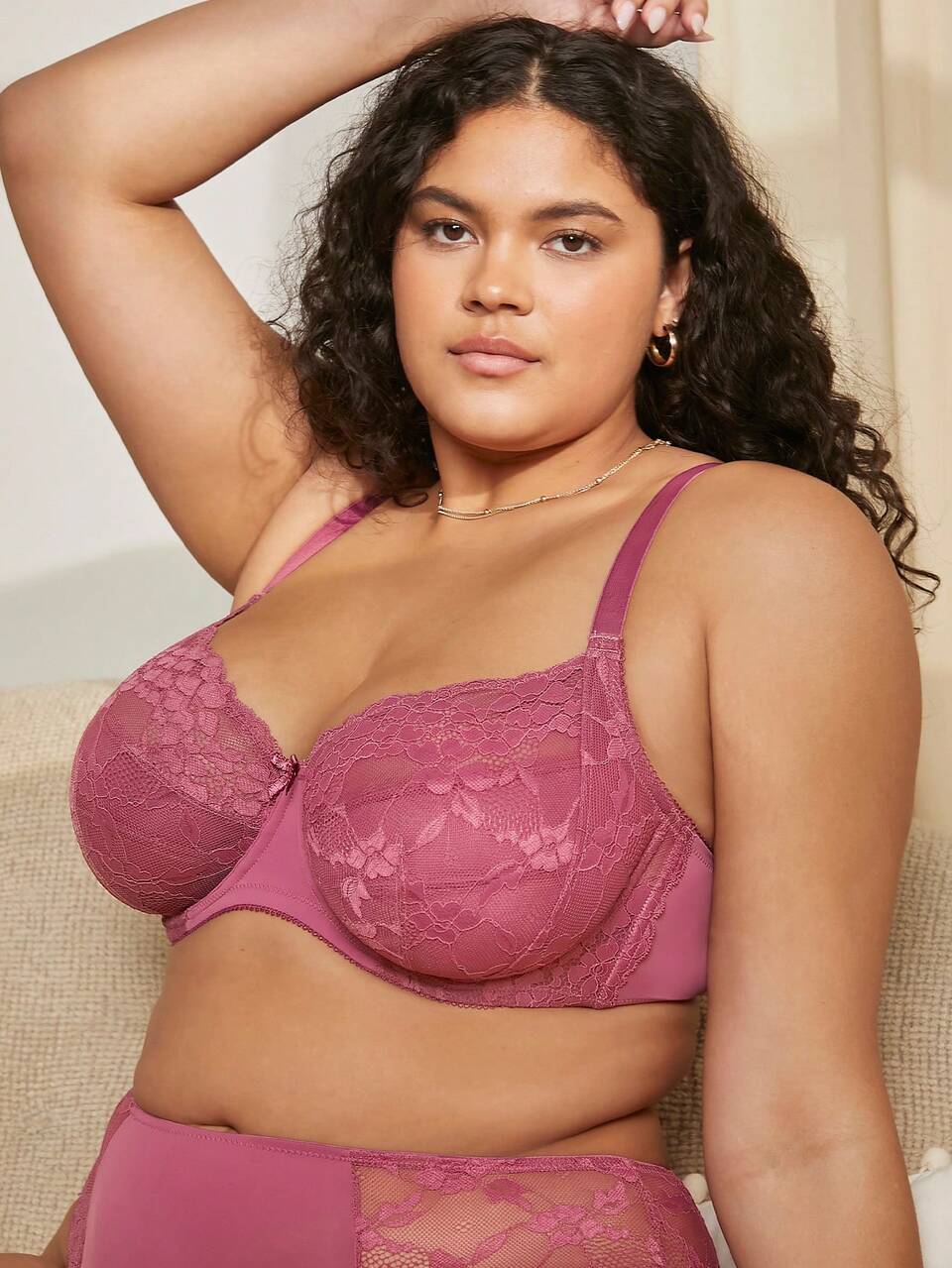 Plus Backless Lace Bra Lace Tops Corset