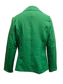 Women's Solid Color Lapel Collar Single Breasted Casual Blazer Jacket, Autumn/Winter