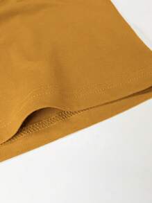 Manfinity Homme Loose Fit Men's Letter Printed Short Sleeve T-Shirt - Yellow - View 4