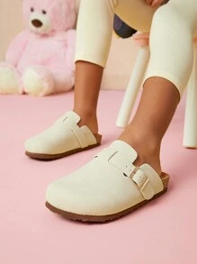 Mini mi Bestseller Children's Classic Lt.Cream Boston Soft Cork  Clogs-Lightweight&Comfortable, Easy To Slip On,Timelessly Elegant - Beige - View 4