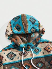 GENTILAND Áo nỉ trùm đầu dài tay in họa tiết len mềm mại cho nam, phù hợp cho mùa thu đông - Nhiều màu - Xem 3