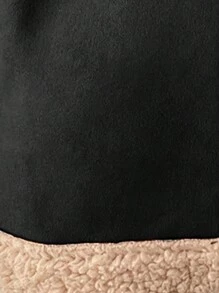 EMERY ROSE Áo khoác ấm Fluffy Colorblock, Mùa đông - màu đen - Xem 8