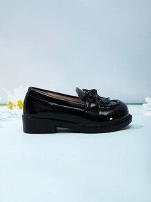 1 Pair Versatile Cute Bow-Knot Flat Shoes For Girls, Suitable For All Seasons