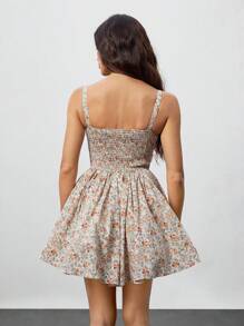 SHEIN Tall 宫廷风碎花芭蕾裙 - 彩色 - 查看 3