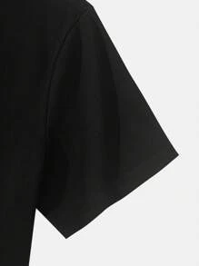 Manfinity Homme 男士休闲圣诞树图案印花圆领短袖 T 恤，适合圣诞节、送给朋友