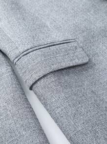 Manfinity Mode Men's Casual Commuting Business Suit Jacket, Autumn - Light Grey - View 4