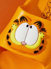 GARFIELD X SHEIN Children's Cute Kitty Pattern EVA Slippers, Lightweight And Comfortable For Home, Bathroom, And Outdoor Use