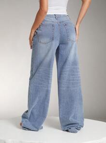 Denimoi Premium Denim Broek Wijde Pijpen Jeans