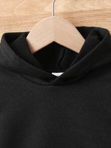 Bộ 2 món áo hoodie và quần in hình bướm cho bé gái mới biết đi, trang phục thường ngày cho mùa xuân thu - màu đen - Xem 4
