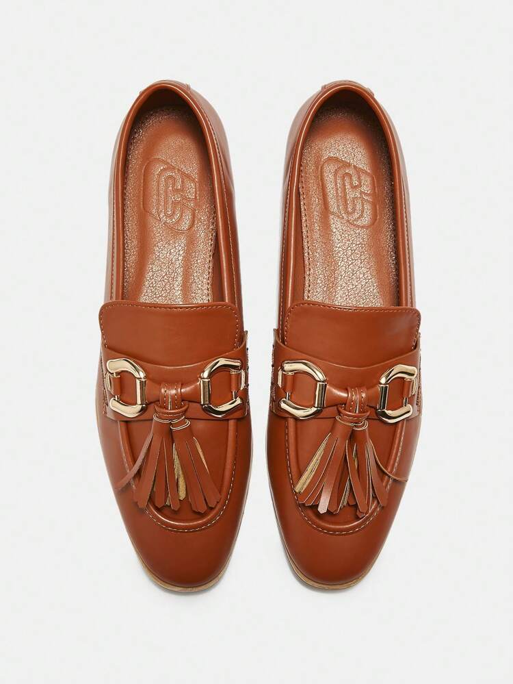 CUCCOO BIZCHIC Women Fashion Flat Tassel Loafer Shoes