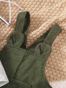 SHEIN Vintaside Kids Baby Boy Cartoon Graphic Bodysuit & 3D Ears Design Overall Jumpsuit - Multicolor - View 4