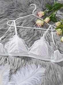 Moonlight&Mama 1 buah Bra Camisole Renda Kontras Tanpa Kawat untuk Ibu Hamil, Pakaian Dalam Blok Warna - Merah - View 1