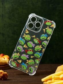 TEENAGE MUTANT NINJA TURTLES | SHEIN Leo,Raph,Mike,Donnie Printed Shockproof Phone Case, Compatible With IPhone