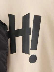 SHEIN 年轻男孩 3 件套：休闲运动保暖背心、长袖连帽衫和长裤，适合日常生活、学校、运动和户外活动、秋冬季 - 卡其色 - 查看 3