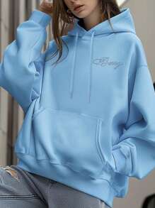INAWLY Casual Autumn/Winter Car Logo Print Fleece Hoodie Graduation,Back To School Outfits,Graduation,Teacher Outfits For Women,Back To School