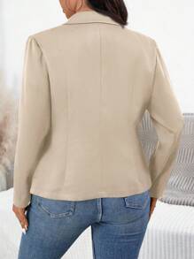 SHEIN PETITE CURVE Petite Plus Size Women's Fall And Winter Clothes New Style Fashion Casual Blazers